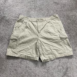 Columbia ROC Mountain Cargo Shorts Mens 38 Beige Cotton Outdoor Fishing 38x7.5